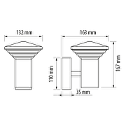 LED aplique de fachadas 6W, 2700K, 220V, IP65, SMD2835,cuadrado, grafit