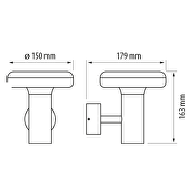 LED fasadno rasvjetno tijelo 6W, 2700K, IP65, okruglo, grafit