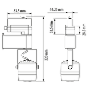 LED-Fluter für Schienenmontage 4-Draht, 40W, 2700K, 220-240V AC, COB