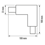 L-Verbinder für 4-Draht-Schiene