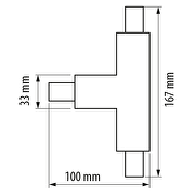 Connettore a T per binario LED a 4 pin