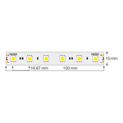 PROFF. LED BÅND/STRIPS SMD5050, 14.4W/M, VARMT HVID, 24V DC, 60 LEDs/M, 5 M/RULLE, IKKE VANDTÆT