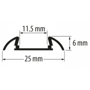 Nadgradni aluminijski profil za LED traku, uski, 2 m