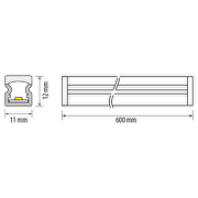 LED Möbeleinbauprofil zur Außenmontage 4.5W, 4000K, 12V DC