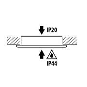 LED Möbeleinbaustrahler 3W, 4200K, 12V DC, IP44, Messing satiniert