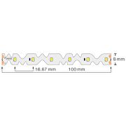 Tira de LED  9.6W/m, 24V/DC,4200K(luz neutral),60 leds/m,SMD2835 5m(rollo),IP20,montaje angular,serie profesional