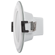 LED стъклен панел за вграждане, кръг, 6W, 2700K, 220-240V AC, IP44