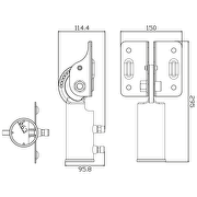 Adaptateur ø60 mm avec réglage de l'angle de montage LED pour apparéil d'éclairage des routes  LUTE6042