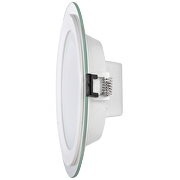 Downlight de LED redondo de cristal 12W 4200K, 220V, luz neutral, resistentes de agua IP44, SMD2835