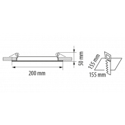 Panneau en verre LED pour installation, carré,  18W, 4200K, 220-240V AC, IP44