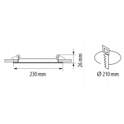 LED-Panel zum Einbauen, rund, 18W, 2700K, 220-240V AC, warmes Licht