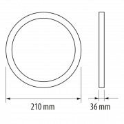 Frame for surface mounting of LED panel 12W LPRB1227, LPRB1242