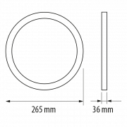 Cadre pour installation extérieure de panneau LED 18W LPRB1827, LPRB1842