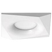 Ceiling downlight frame, square, white, fixed, IP20