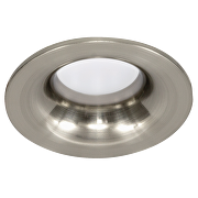 Ceiling downlight frame, round, satin nickel, fixed, IP20