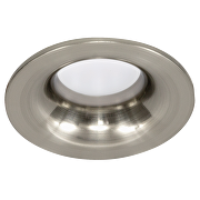 Cornice downlight da soffitto, rotonda, nichel satinato, fissa, IP20