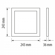 Soporte de superficie para downlight de LED panel 18W cuadrado LPSB1827, LPSB1842