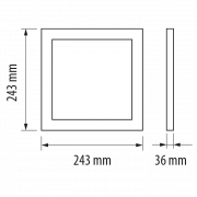 Frame for surface mounting of LED panel 18W LPSB1827, LPSB1842