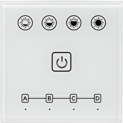 Smart 2.4G RF TOUCH wall panel for single colour LED lighting, 4 zones