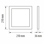 Rahmen für Außenmontage von LED-Panels 12W LPSB1242