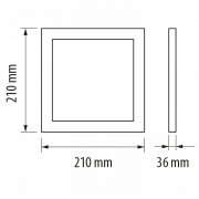 Cornice per montaggio a parete pannello LED 12W LPSB1242