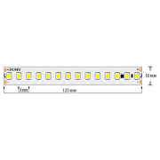 Επαγγελματική λωρίδα LED με τρέχοντα σταθεροποιητή 7W/m, 2700K, 48V DC, 112LEDs/m, SMD3528, 10m