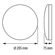 Glasdeckenleuchte, Kreis L11, E14, 220V-240V AC, IP20