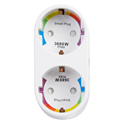 Wi-Fi Smart контакт, двоен, 16А, 3500W, 220-240V AC