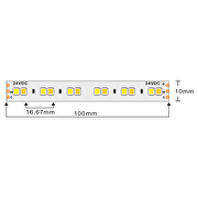 Striscia LED professionale CCT 18W/m, 2700K-6500K, 24V DC, 120LEDs/m, SMD2835, IP20