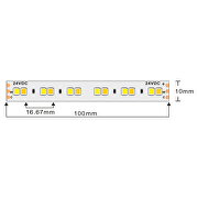 Professioneller LED-Streifen CCT 18W/m, 2700K-6500K, 24V DC, 120LEDs/m, SMD2835