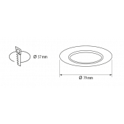 Einbaustrahler (Körper) Kreis, stationär, Aluminium, IP20