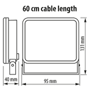 Proiettore LED, anti abbagliamento, bianco, 10W, 4200K, 220V-240V AC, IP65