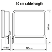 Proiettore LED, anti abbagliamento, bianco, 30W, 4200K, 220V-240V AC, IP65