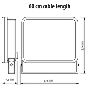 Projecteur LED à faible éblouissement, corps blanc, 50W, 4200K, 220V-240V AC, IP65