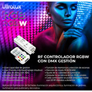 DMX512 controlador con RF mando a distancia para  RGB/RGBW LED iluminación IP20