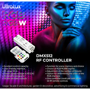 DMX512 RF controller for RGBW LED lighting IP20