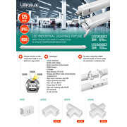 LED slim industrial lamp CCT PC housing, 1.50m, 50W, 220V-240V AC, IP65