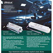 Module d'alimentation de secours pour éclairage LED avec bloc batterie Li-ion 3,7V, 2600mAh