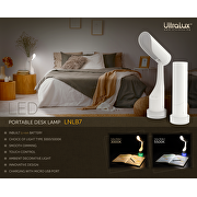 LED dimmable rechargeable desk lamp 7W