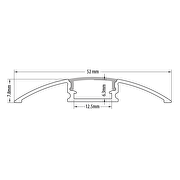 Profilo in alluminio per striscia flessibile LED, canalina, 2 m