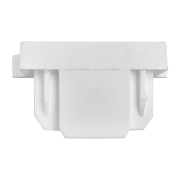 Connecteur d'alimentation et jeu de fiches, 2 broches, blanc