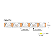 RGB Ψηφιακή λωρίδα LED, 25.8W/m (0,43W/pixel), IC WS2815B, 12V DC, 60 pixels/m (60 LED/m), IP20, 5m