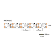 Digital RGB LED flexible strip, 25.8W/m (0,43W/pixel), IC WS2815B, 12V DC, 60 pixels/m (60 LED/m), IP20, 5m