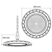 LED βιομηχανικό φωτιστικό κουδούνι, 100W, 5000K, 220V-240V AC, IP54