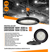 Lampada industriale 100W, 5000K, 220-240V AC, IP54