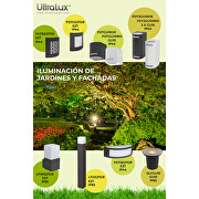 Luminaria de fachada con haz de luz individual, GU10, IP44,montaje en pared,blanco