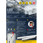 Βιομηχανικό φωτιστικό LED CCT PC, 0.60m, 18W max, 220V-240V AC, IP66