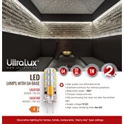 Lampe LED 1W, G4, 3000K, 12V DC, lumière chaude, SMD3014, 1 pc./blister