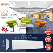 LED-Panel 1200x300 mm, 40W, 4000K, 220V-240V AC