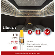 LED-Lampe 1,5W, G4, 3000K, 12 V DC, warmes Licht, COB, 1 Stk. / Blister